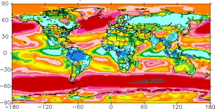 world wind speed map